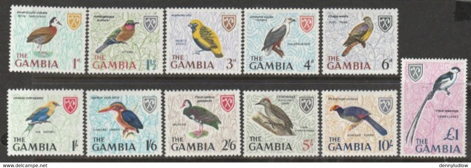 Gambia   1968   Sc#216-7, 219-27  11 Diff Birds  MNH  2016 Scott Value $5.30 - Gambia (1965-...)