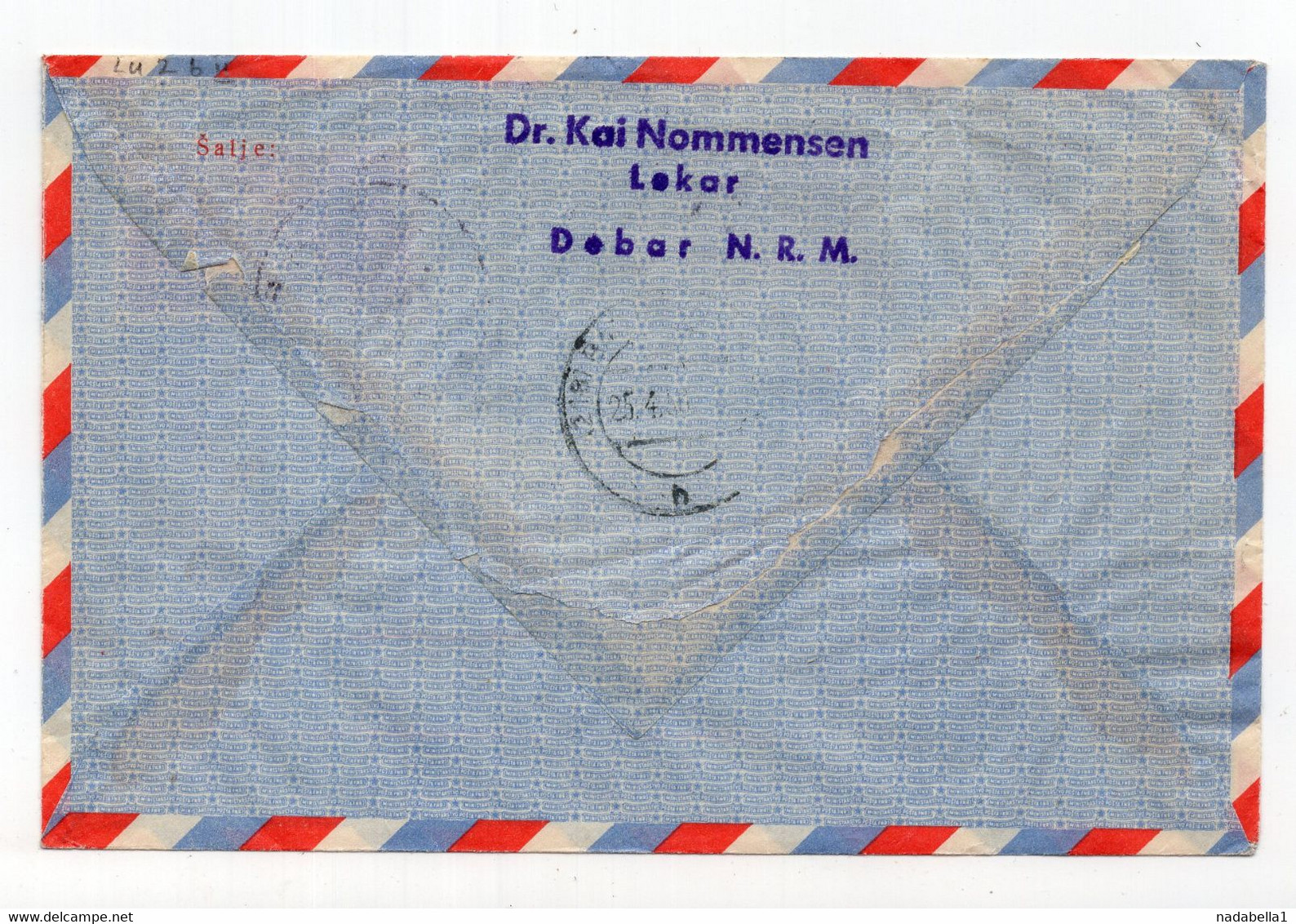 1950. YUGOSLAVIA,MACEDONIA,REGISTER AIRMAIL COVER,DEBAR TO GERMANY - Airmail