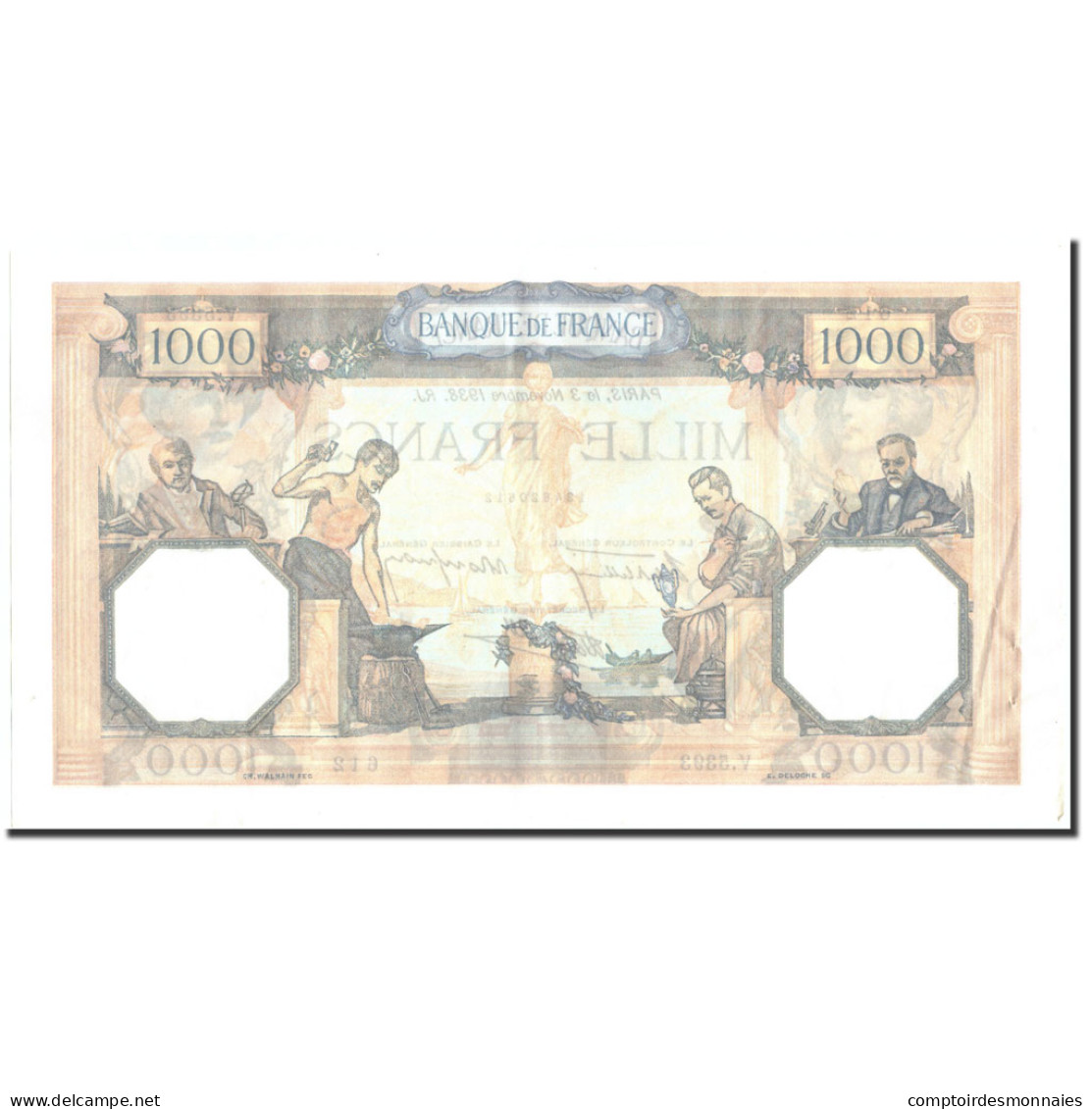 Billet, France, 1000 Francs, 1938, 1938-11-03, SUP, Fayette:38.32, KM:90c - 1 000 F 1927-1940 ''Cérès Et Mercure''