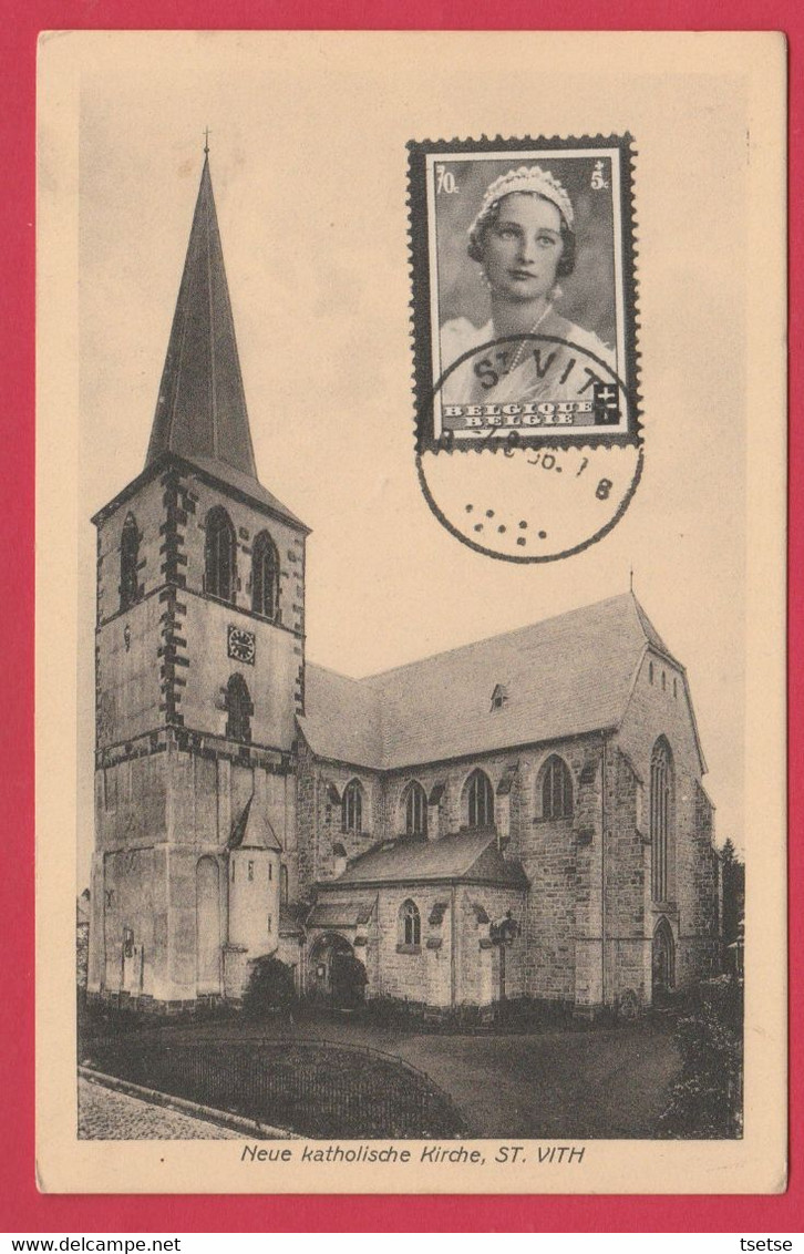 Sankt Vith - Nieue Katholische Kirche ... Joli Timbre - 1936  ( Voir Verso ) - Sankt Vith