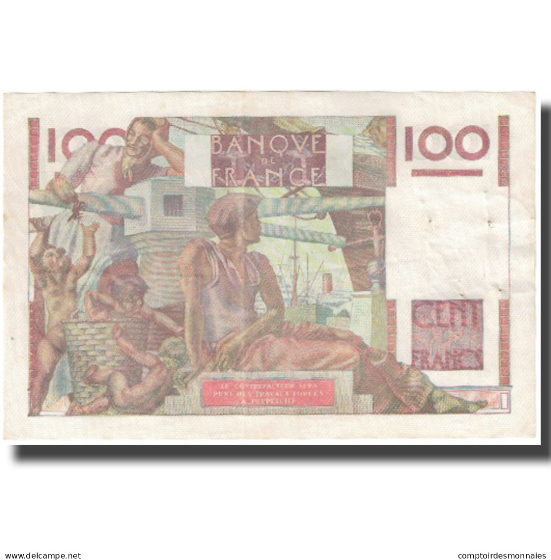 France, 100 Francs, Jeune Paysan, 1949, 1949-04-07, SUP, Fayette:28.23, KM:128b - 100 F 1945-1954 ''Jeune Paysan''