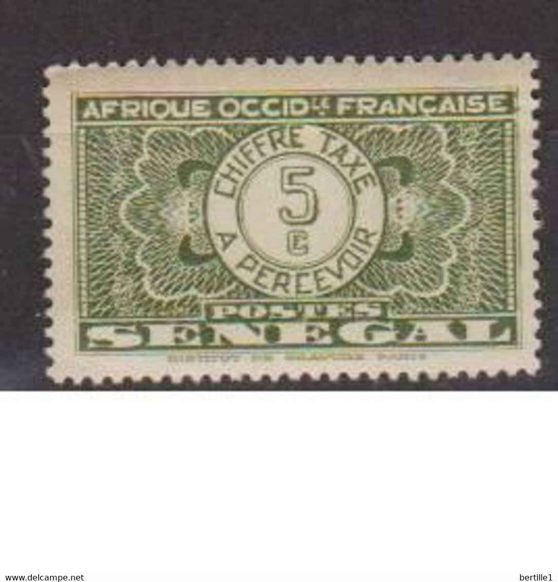 SENEGAL         N°  YVERT  :   TAXE 22  NEUF AVEC  CHARNIERES      ( Chan   4 /48  ) - Timbres-taxe