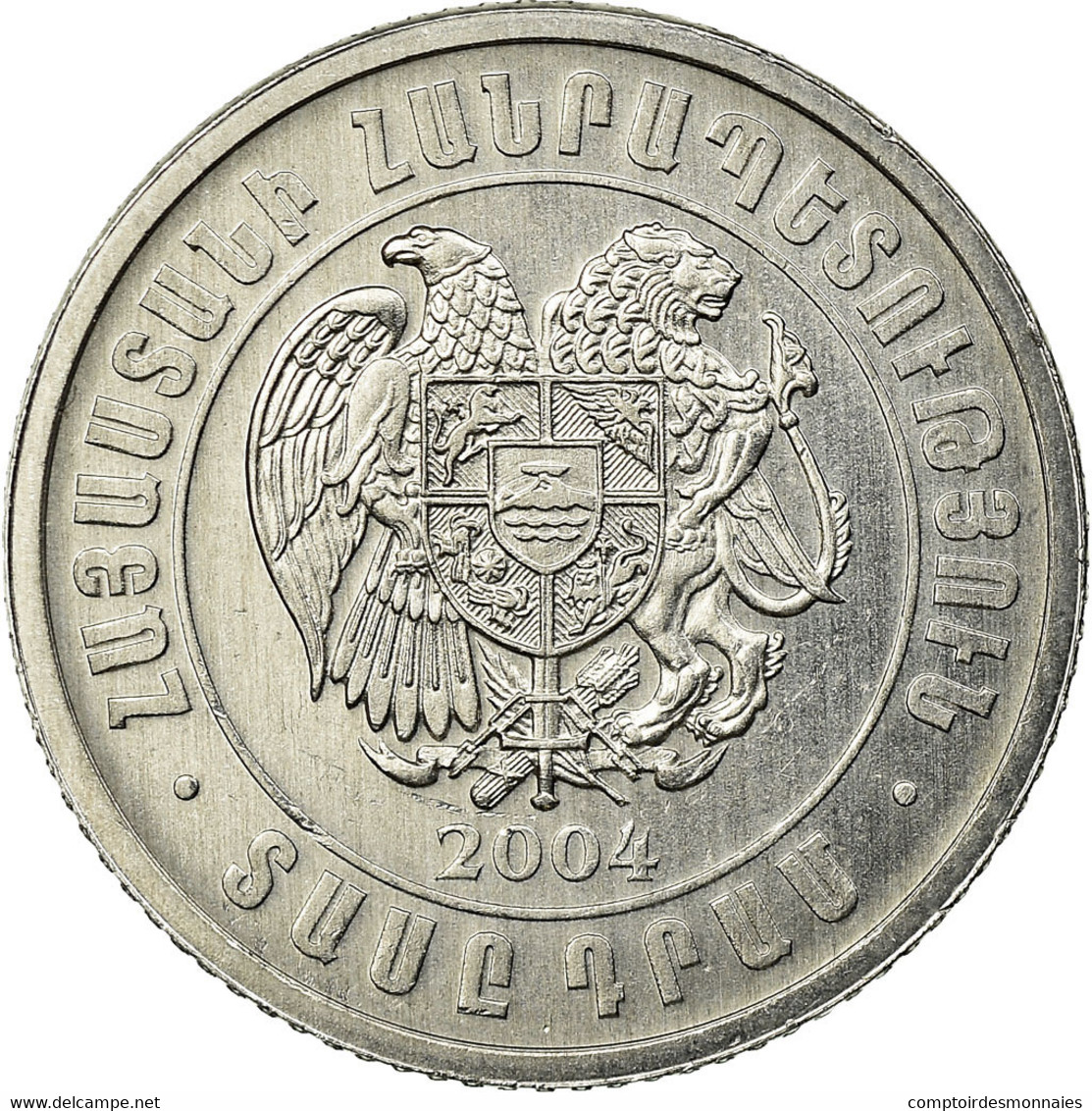 Monnaie, Armenia, 10 Dram, 2004, TTB, Aluminium, KM:112 - Arménie