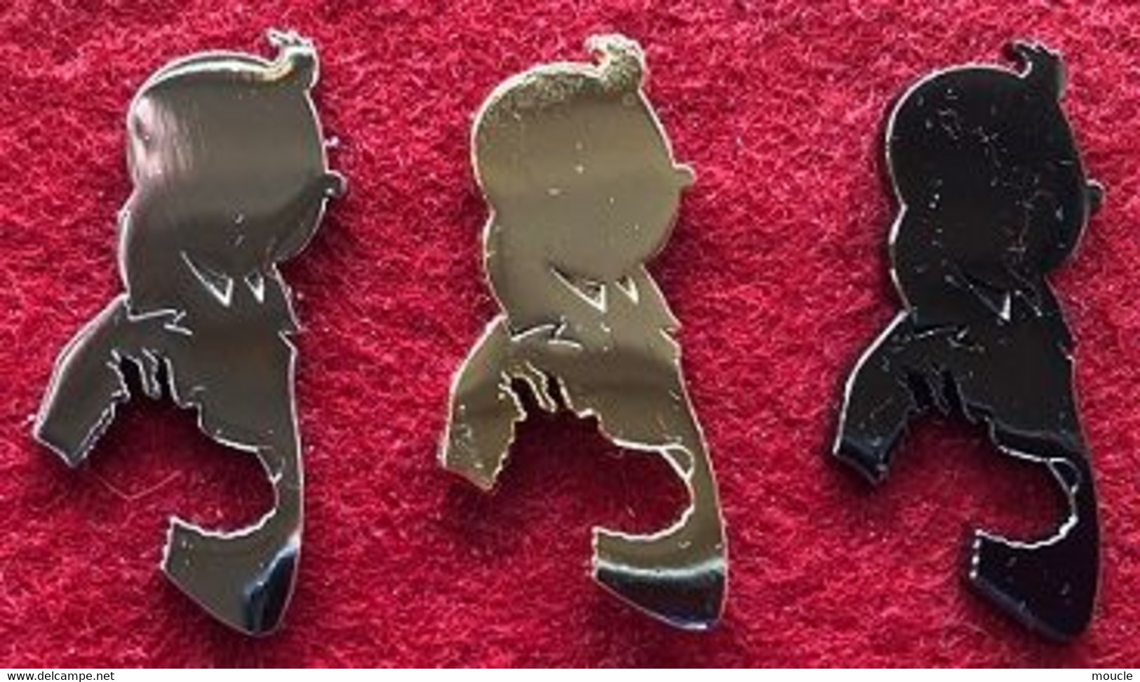 TINTIN ET MILOU - 3 PIECES OR, ARGENT, BRONZE -  HERGE - 50 EX - MOULE EN UNE PIECE - PAS DE VENTE A L'UNITE -     (30) - Fumetti