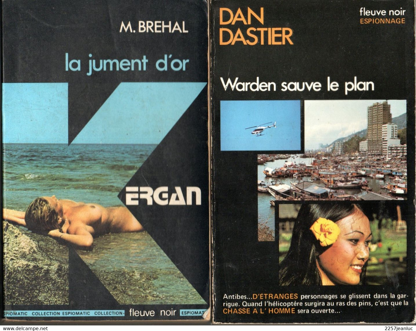 2 Romans Espionnage * Warden Sauve Le Plan ( 1978 ) & La Jument D'or Ergan  De 1975 - Fleuve Noir