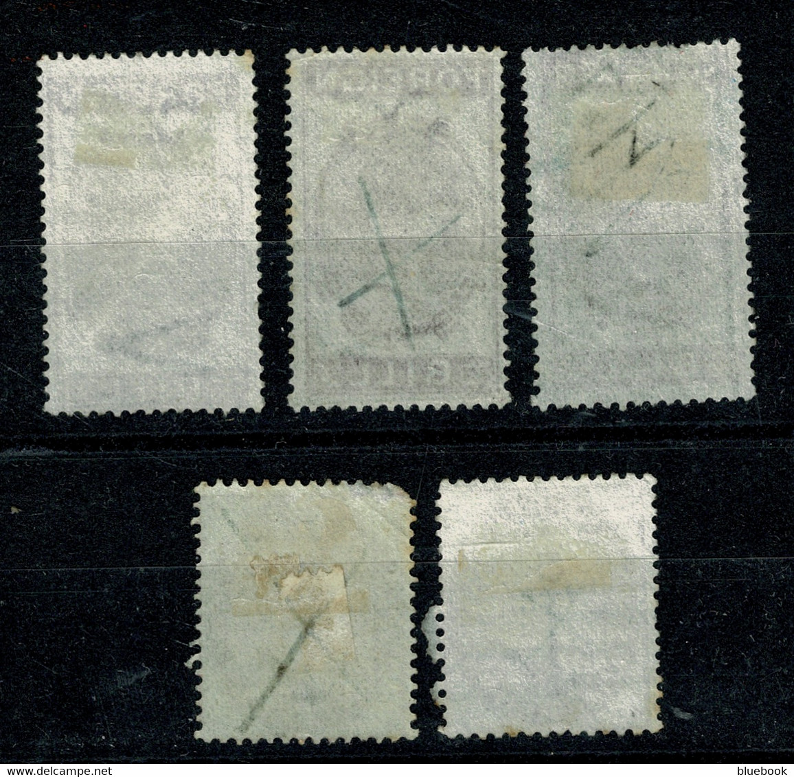 Ref 1535 - GB 5 X Inland Revenue & Foreign Bill Stamps - Revenue Fiscal Cinderella - Fiscale Zegels