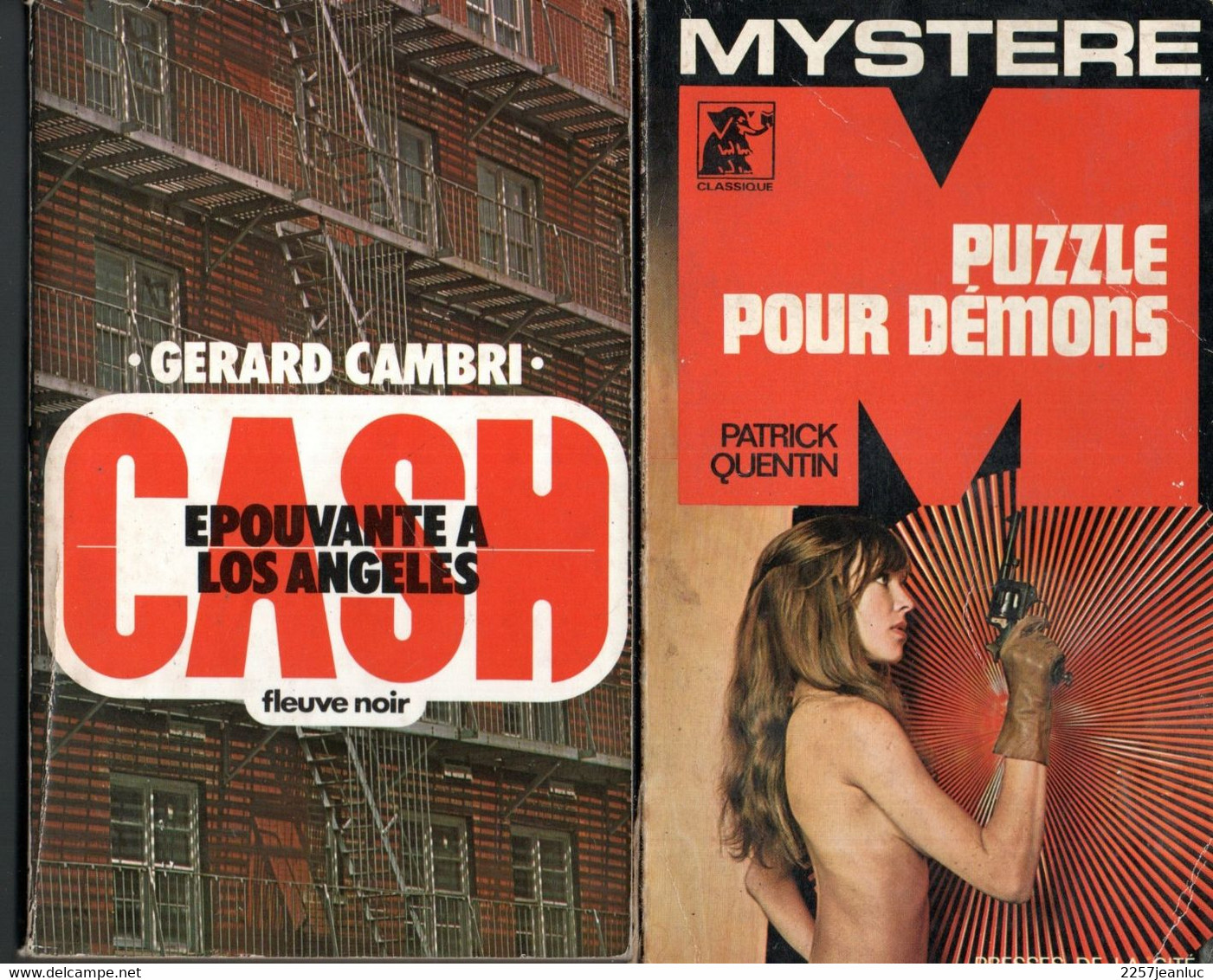 2 Romans Espionnage * Mystere Puzzle Pour Démon (1971 ) & Cash Epouvante A Los Angeles 1979 - Unclassified