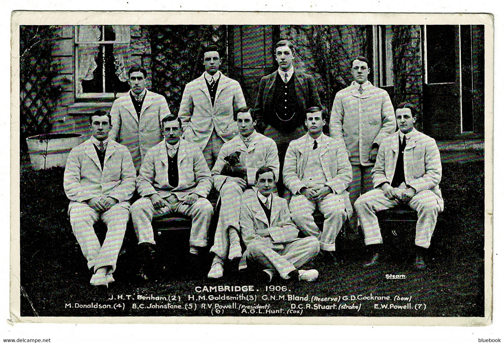 Ref 1537 - 1906 Postcard - Cambridge University Rowing Team - Sport Theme - Scarce Card - Aviron