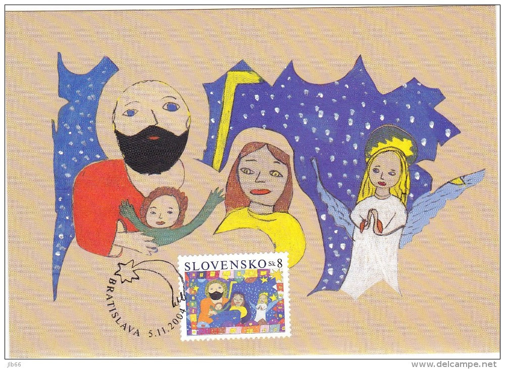 Carte Maximum  2004 Noel Christmas Navidad Dessin D’enfant - FDC