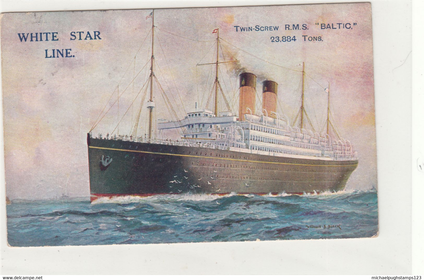G.B. / Liverpool Paquebot Mail / Tax / White Star Line Ship Postcards / Lancashire - Non Classés