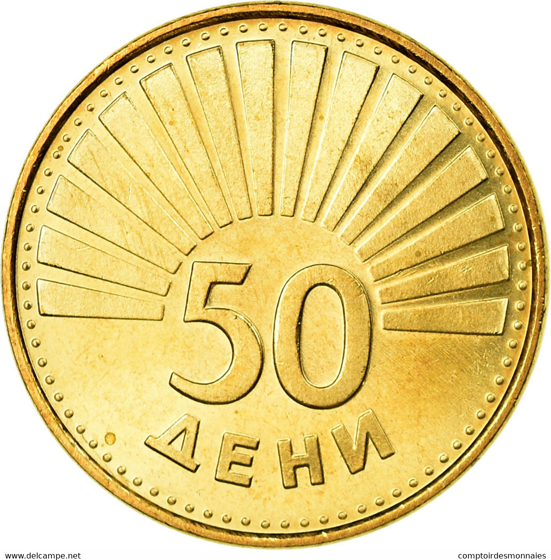 Monnaie, Macédoine, 50 Deni, 1993, SUP, Laiton, KM:1 - Noord-Macedonië