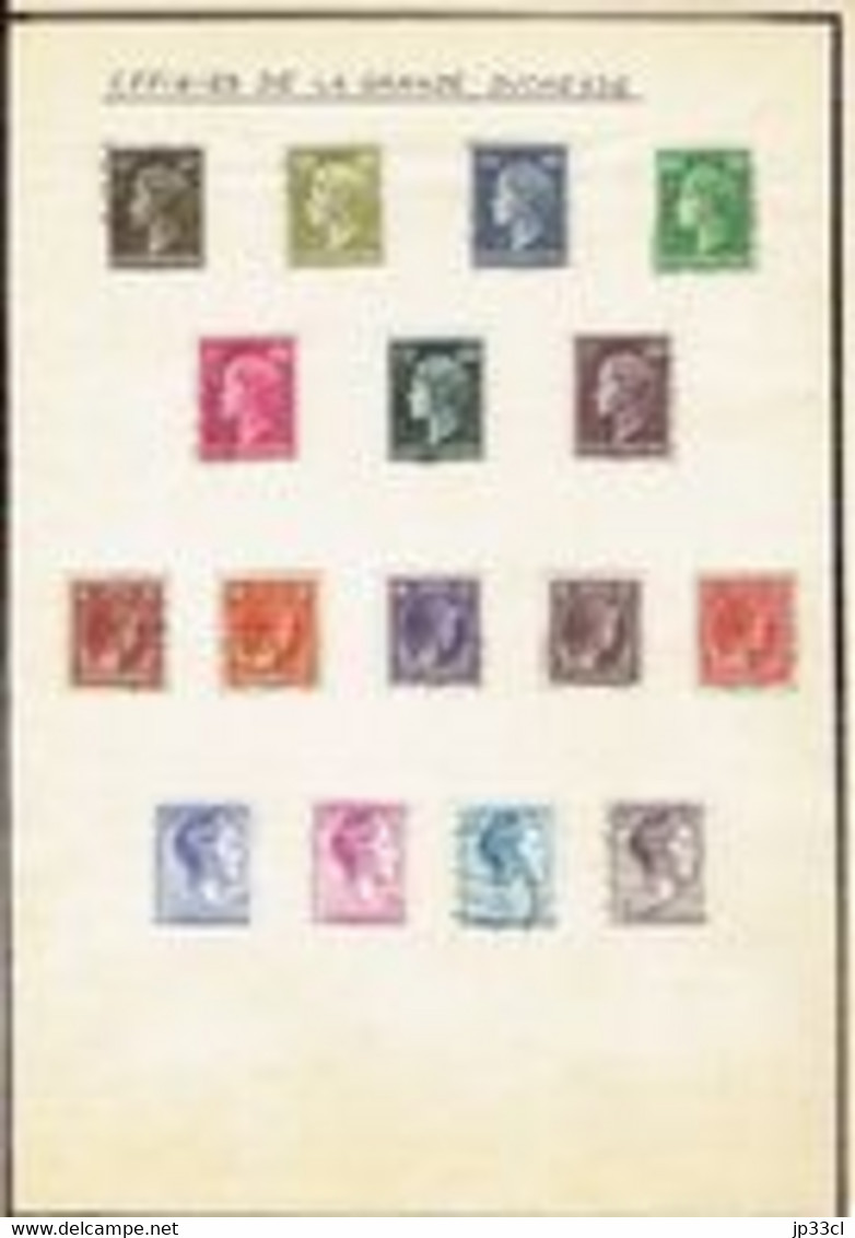 Petite Collection De +/- 90 Anciens Timbres (o) Du Grand Duché De Luxembourg Avec +/- 120 Timbres En Double Ou Non Triés - Sammlungen