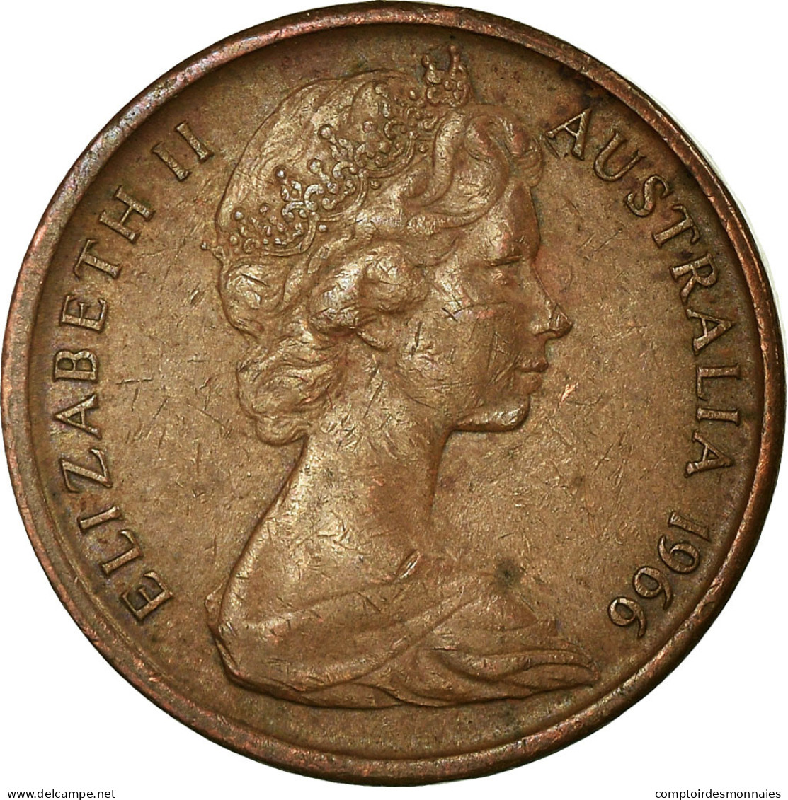 Monnaie, Australie, Elizabeth II, Cent, 1966, Melbourne, TTB, Bronze, KM:62 - Victoria