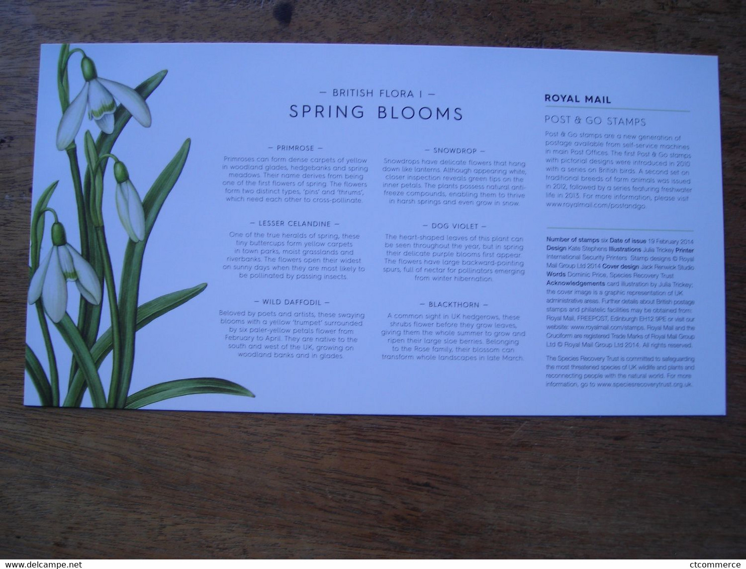 2014 FDC Vignette ATM  Spring Blooms, Fleurs De Printemps Blackthorn, Prunellier - 2011-2020 Dezimalausgaben