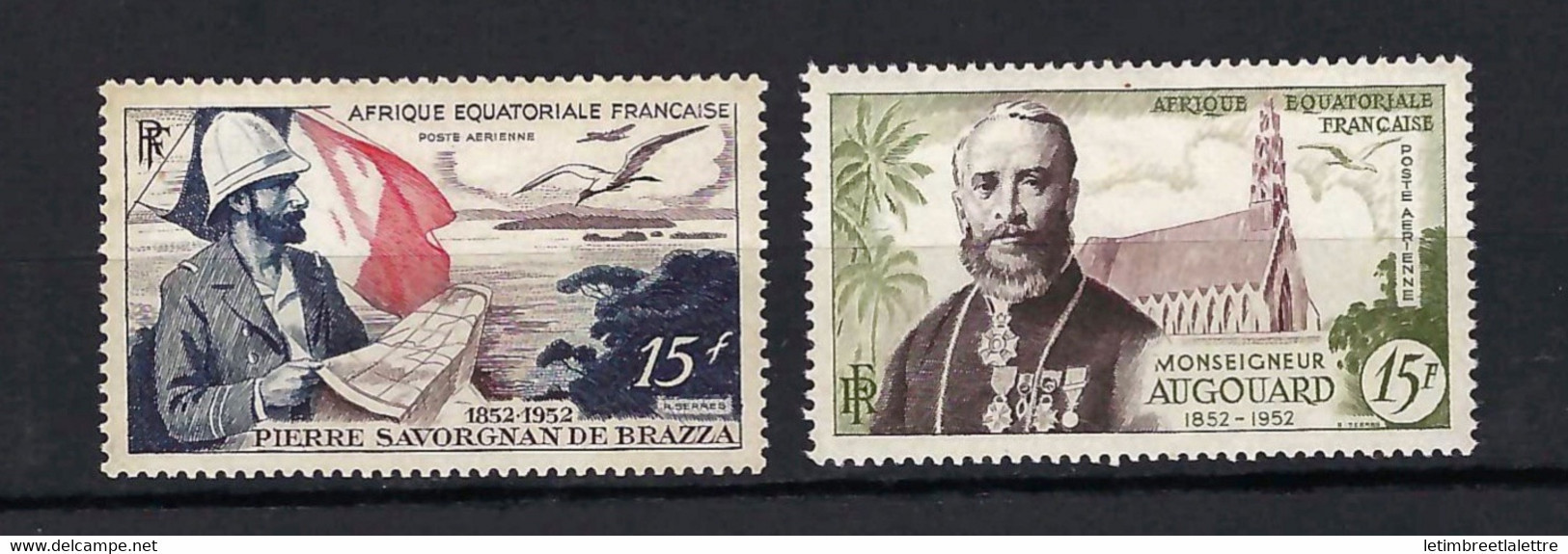 ⭐ AEF - Poste Aérienne - YT N° 55 Et 56 ** - Neuf Sans Charnière - 1951 Et 1952 ⭐ - Neufs