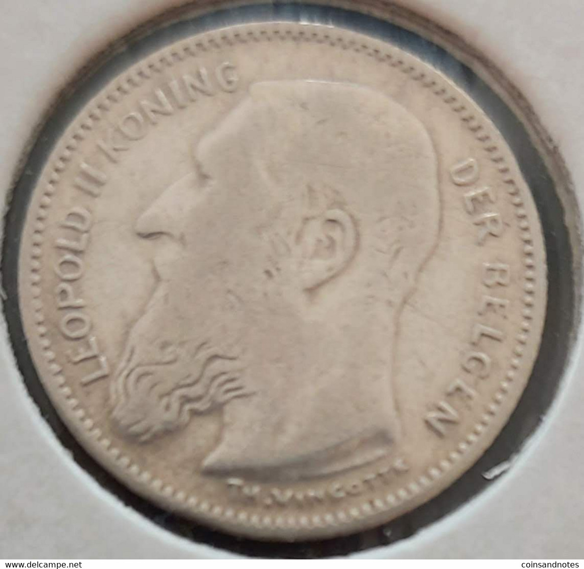 Belgium 1907 - 50 Centiem VL Zilver/Brede Baard - Leopold II - Morin 203 - Pr - 50 Cents
