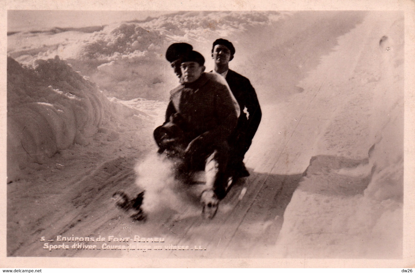 Environ De Font-Romeu - Sports D'hiver - La Course De Luge, En Vitesse - Carte LL Glacée N° 5 - Winter Sports