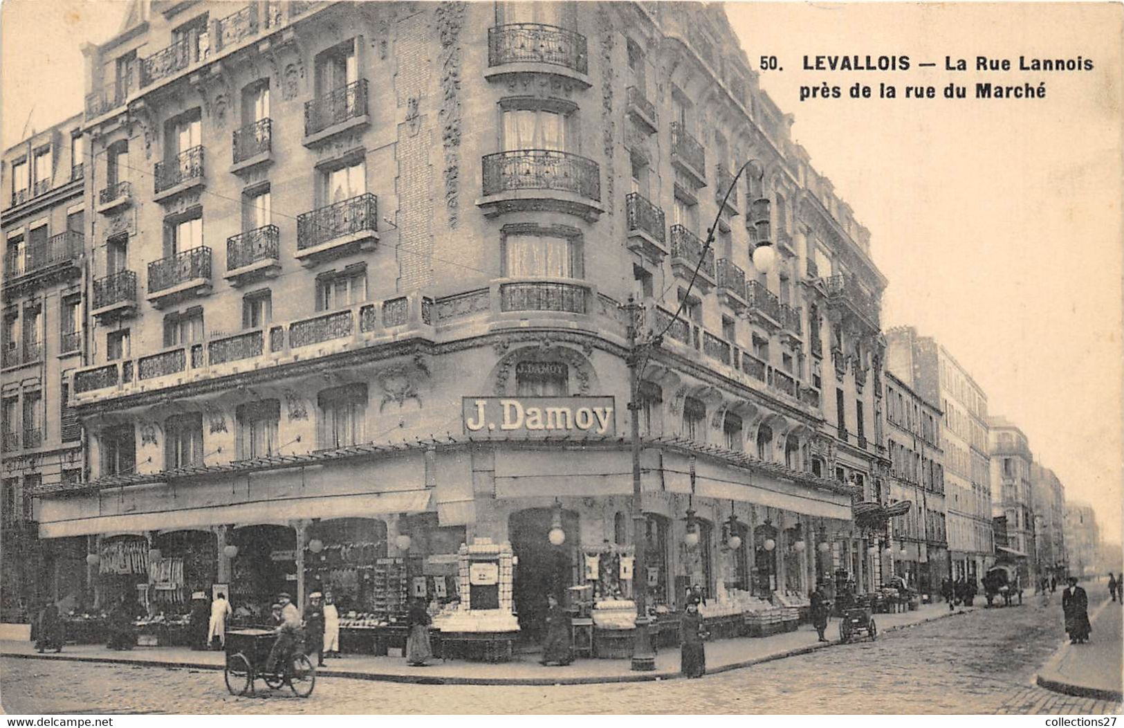 92-LEVALLOIS- LA RUE LANNOIS PRES DE LA RUE DU MARCHE - Levallois Perret