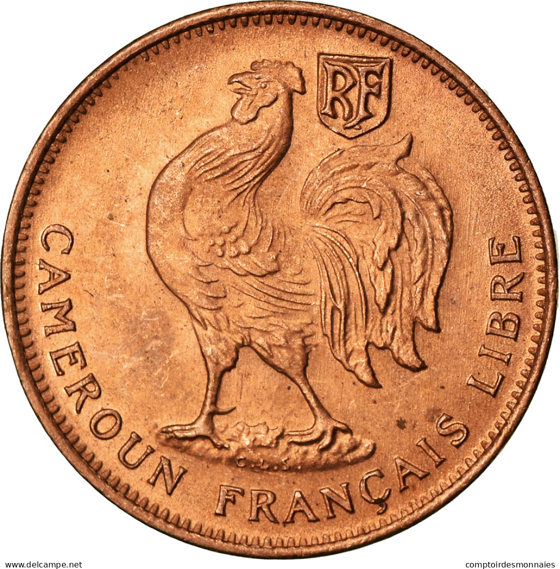 Monnaie, Cameroun, 50 Centimes, 1943, Pretoria, SPL, Bronze, KM:6 - Kamerun