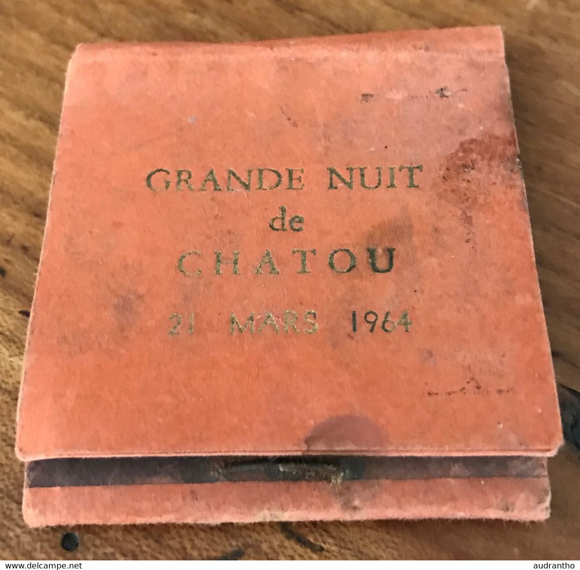 Boîte D'allumettes Grande Nuit De Chatou 21 Mars 1964 - Boites D'allumettes