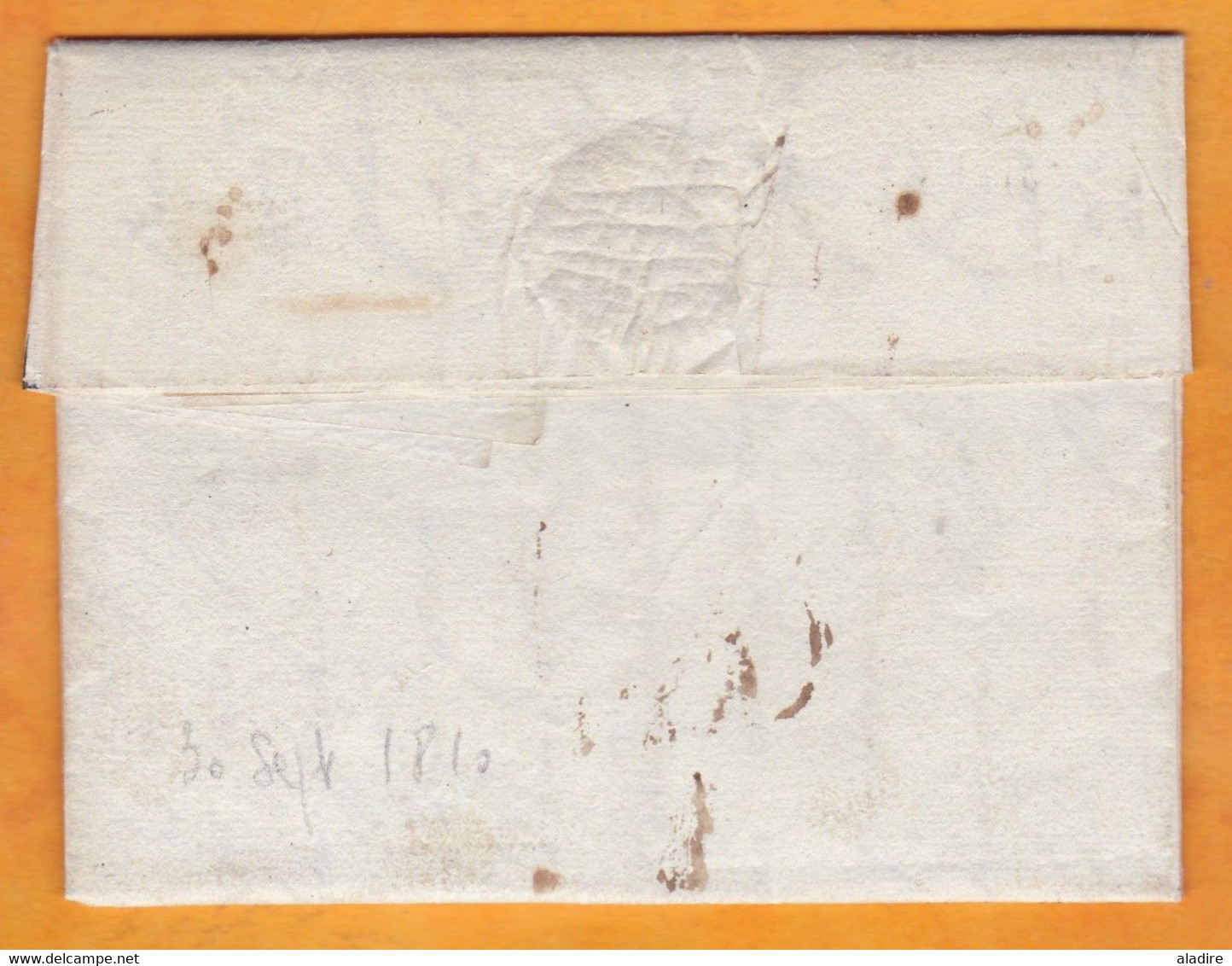 1810 - Marque Postale 69 RIOZ, Haute Saonne Sur Lettre  Pliée De 2 Pages Vers Lons Le Saunier, Jura - Taxe 4 - 1801-1848: Précurseurs XIX