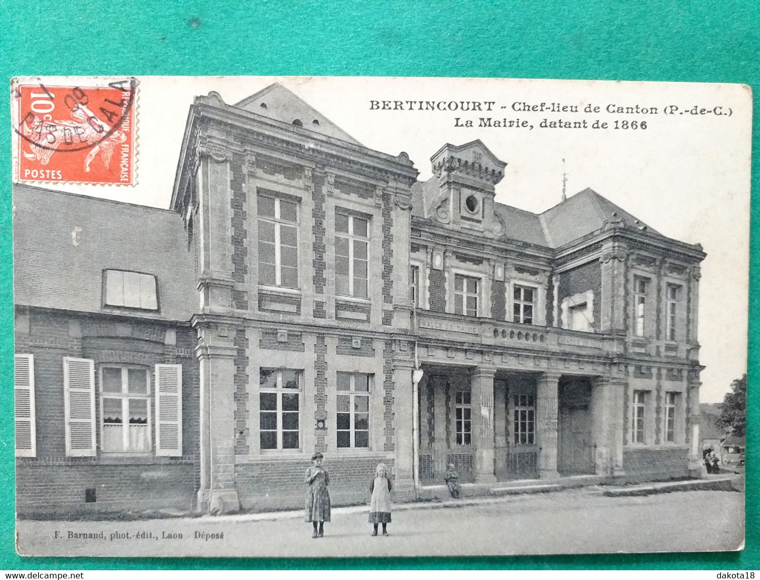 62 , Bertincourt, La Mairie En 1909 - Bertincourt