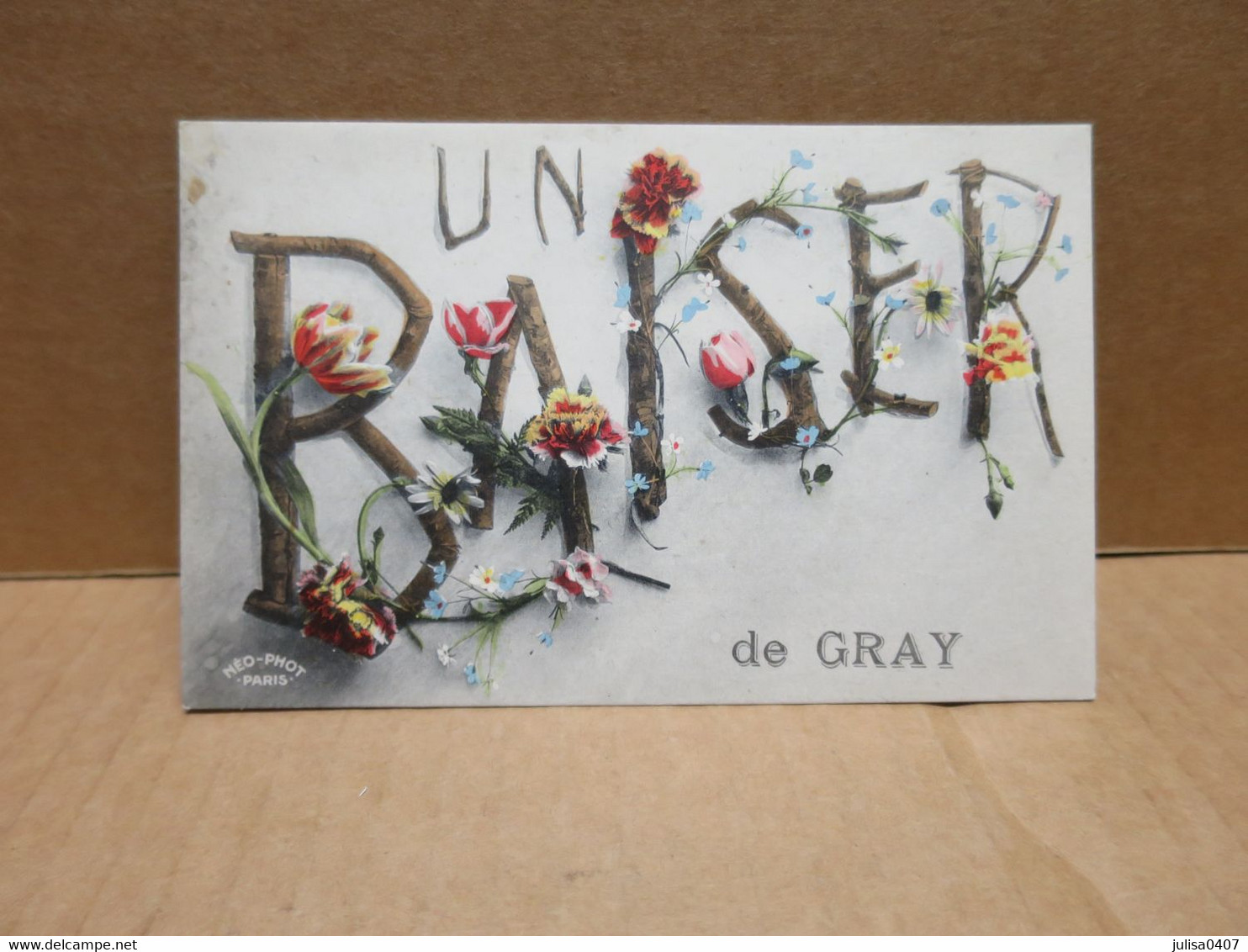 GRAY (70) Carte Fantaisie Baiser - Gray