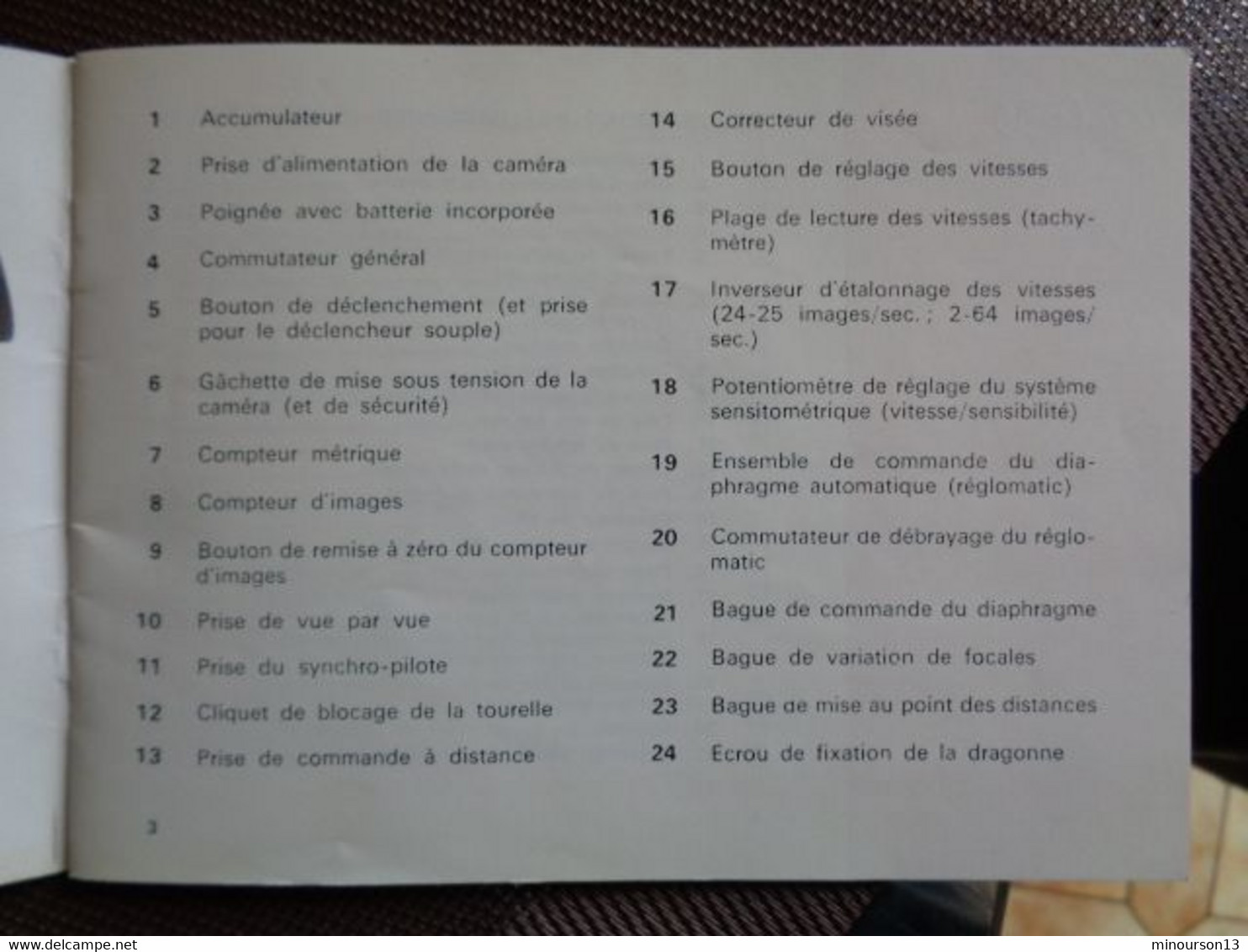 MODE D'EMPLOI CAMERA BEAULIEU R 16 AUTOMATIC - Caméscope (Cámara)