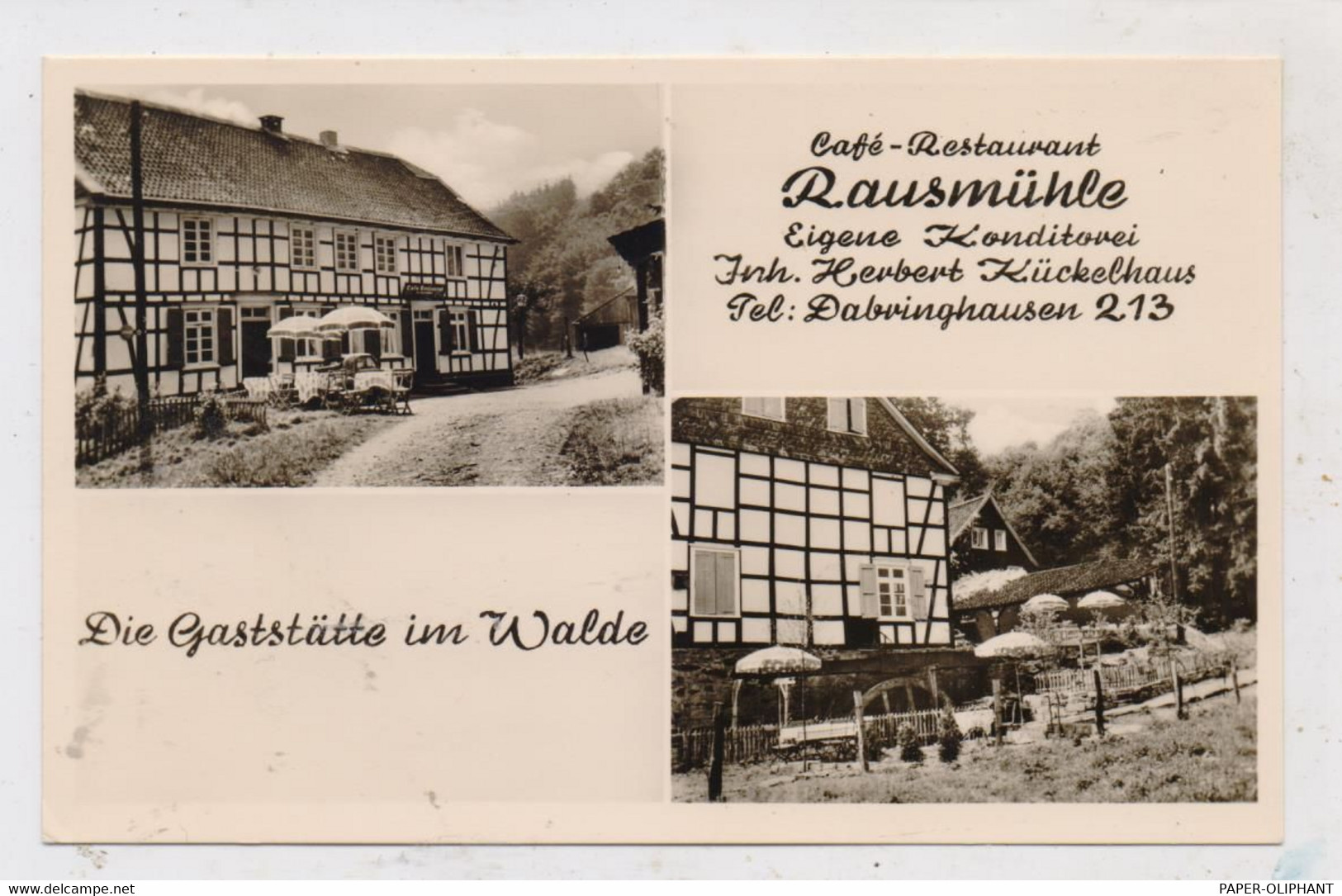 5632 WERMELSKIRCHEN - DABRINGHAUSEN, Cafe Restaurant "RAUSMÜHLE" - Wermelskirchen