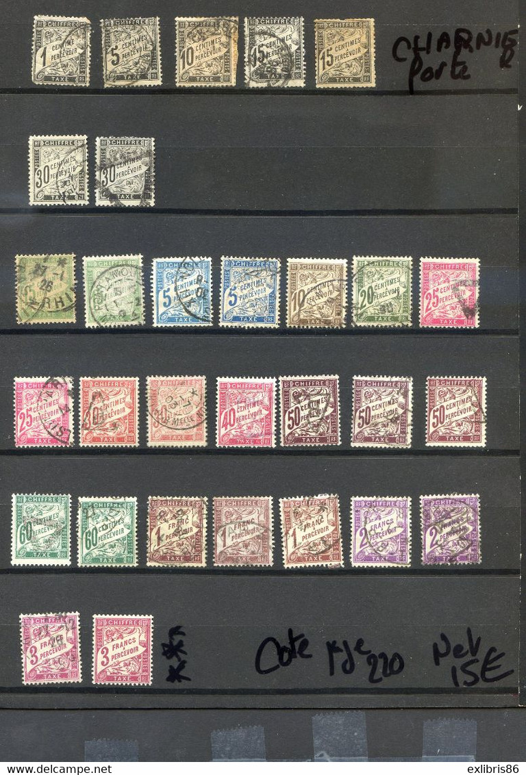 210322/    LOT TIMBRES TAXES Dont 15 Cts Banderolle Neuf (avec Défaut) - Andere & Zonder Classificatie