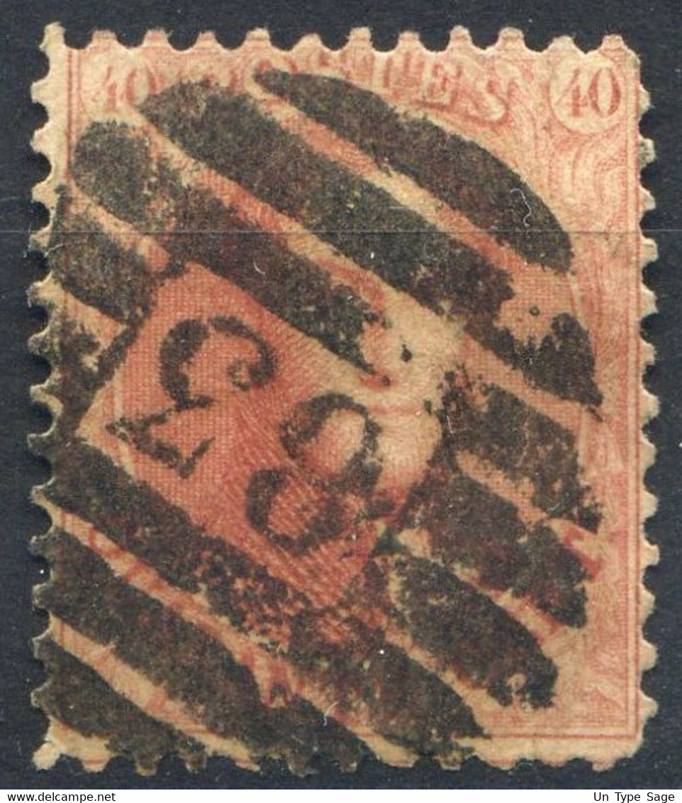 Belgique COB N°16 - Oblitéré L83 - (F2072) - 1863-1864 Medaillons (13/16)