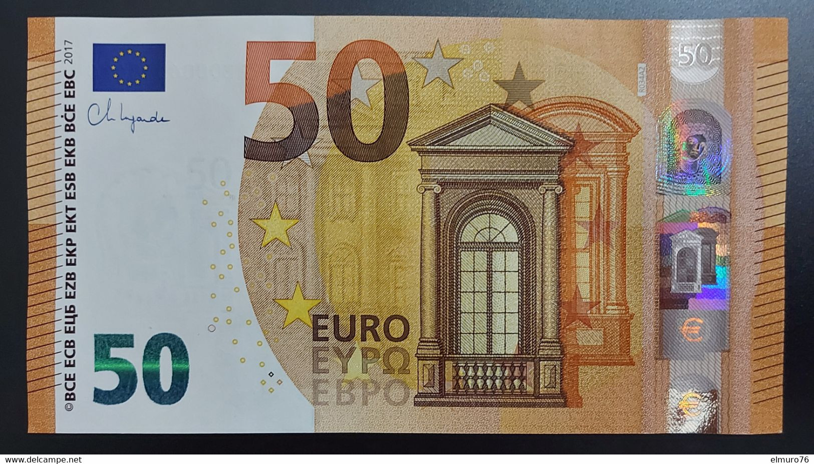 50 EURO R034D2 Low Number Germany Lagarde Serie RE Perfect UNC - 50 Euro