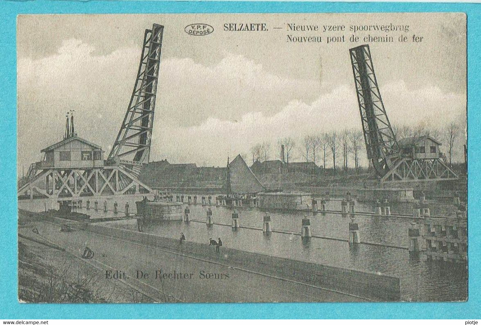 * Zelzate - Selzaete (Oost Vlaanderen) * (V.P.F., Edit De Rechter Soeurs) Nouveau Pont De Chemin De Fer, Bridge, Canal - Zelzate