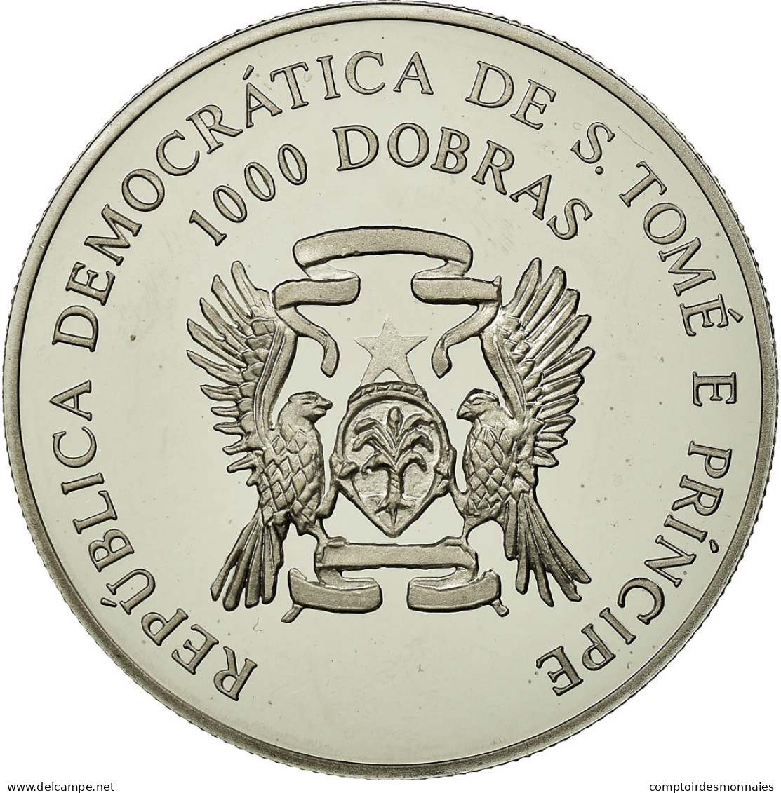 Monnaie, SAINT THOMAS & PRINCE ISLAND, 1000 Dobras, 1993, SPL, Copper-nickel - Sao Tome En Principe