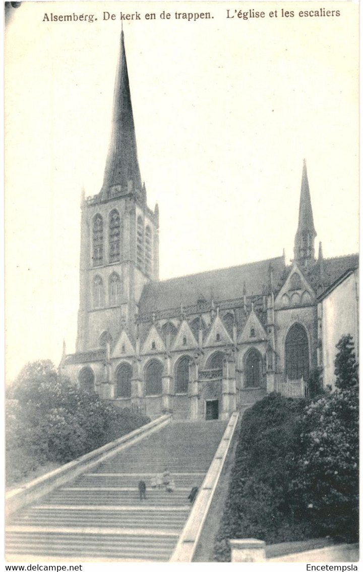 CPA Carte Postale Belgique Alsemberg  L'église  Et Les Escaliers  1907 VM46692ok - Beersel