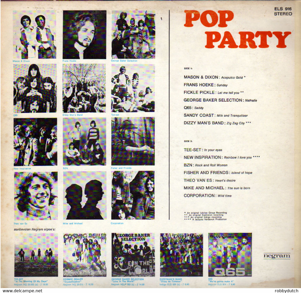 * LP *  POP PARTY - FICKLE PICKLE / Q65 / TEE-SET / CORPORATION / DIZZY MAN' S BAND A.o. - Compilaties