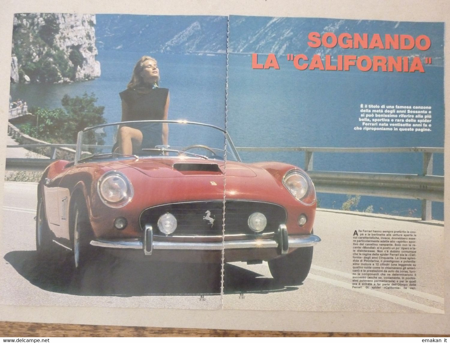 # ARTICOLO / CLIPPING  FERRARI CALIFORNIA - 1984 - Premières éditions