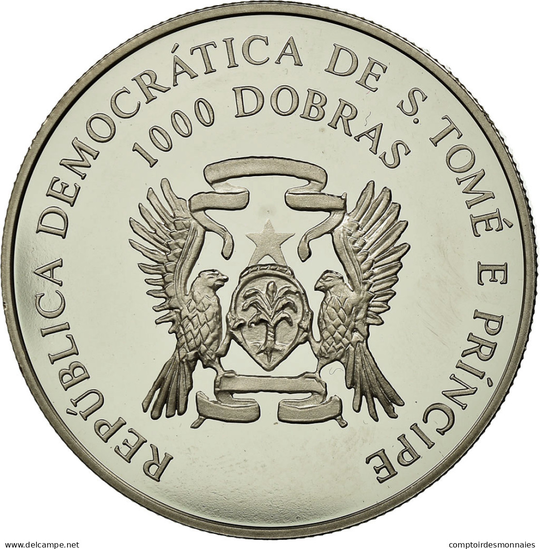 Monnaie, SAINT THOMAS & PRINCE ISLAND, 1000 Dobras, 1993, SPL, Copper-nickel - Sao Tome Et Principe