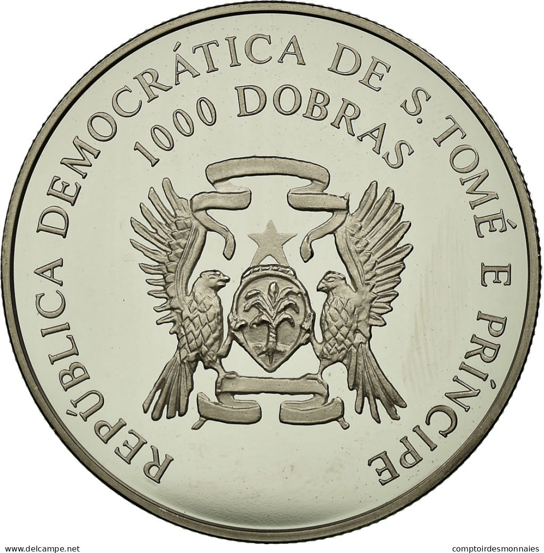 Monnaie, SAINT THOMAS & PRINCE ISLAND, 1000 Dobras, 1993, SPL, Copper-nickel - Sao Tomé E Principe