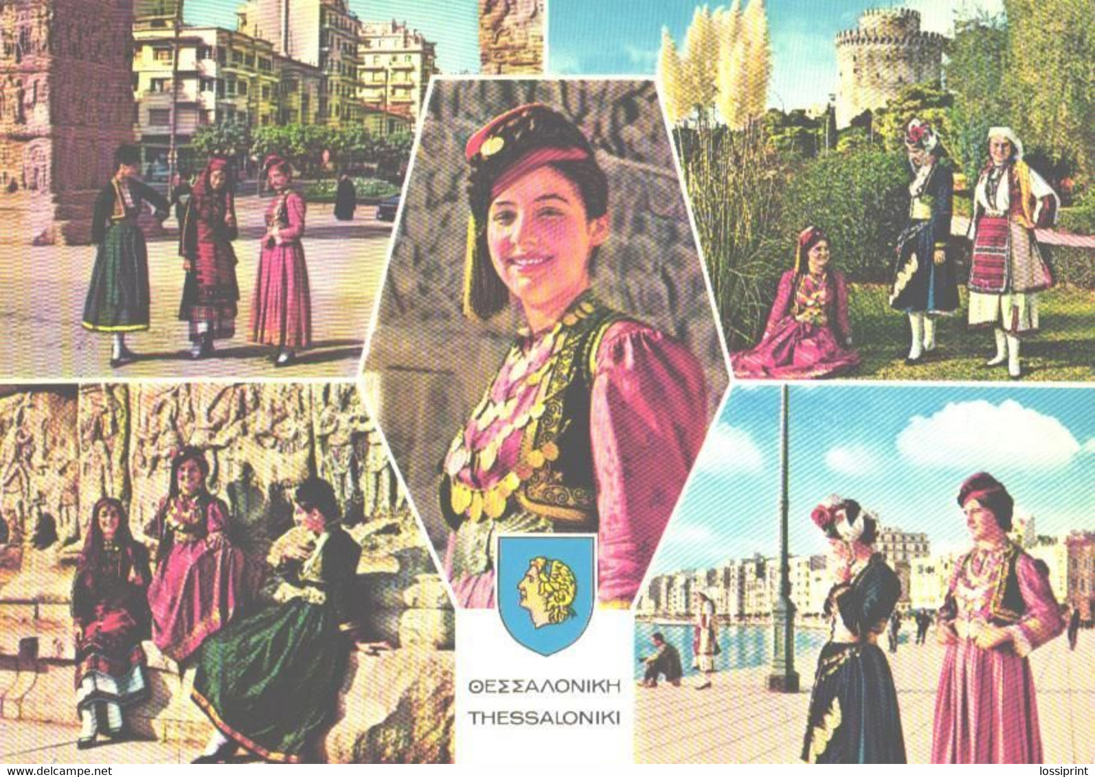 Greece:Thessaloniki, Ladies Wearing National Costumes, Views - Europe