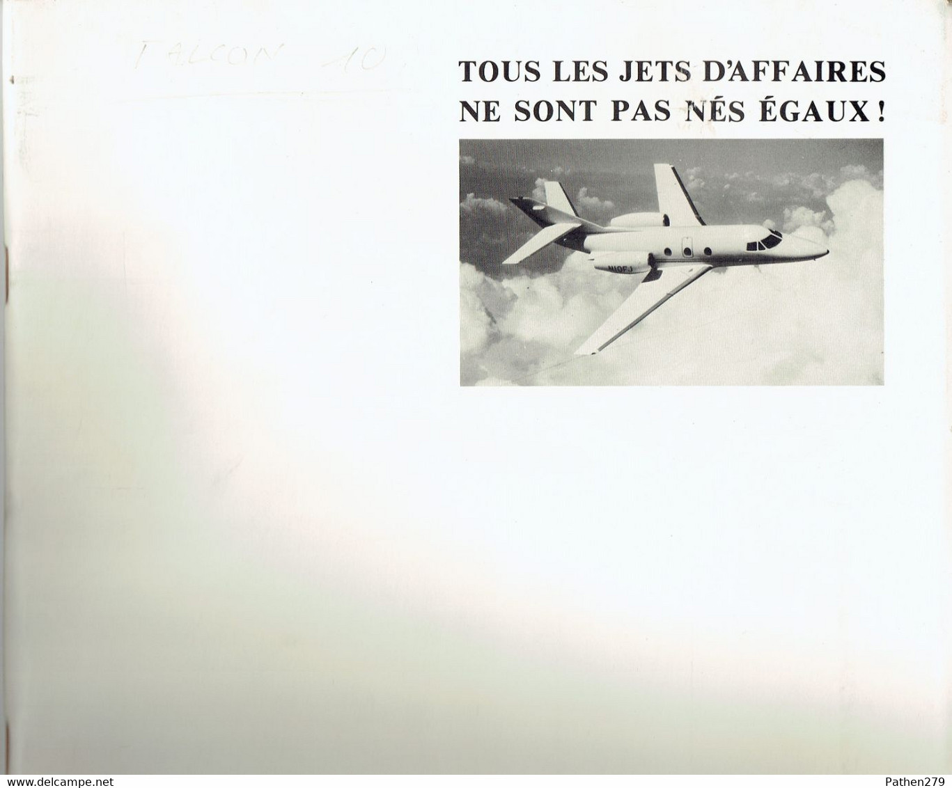 Documentation De Présentation De L'avion Mystère-Falcon 10 - Dassault International - Werbung