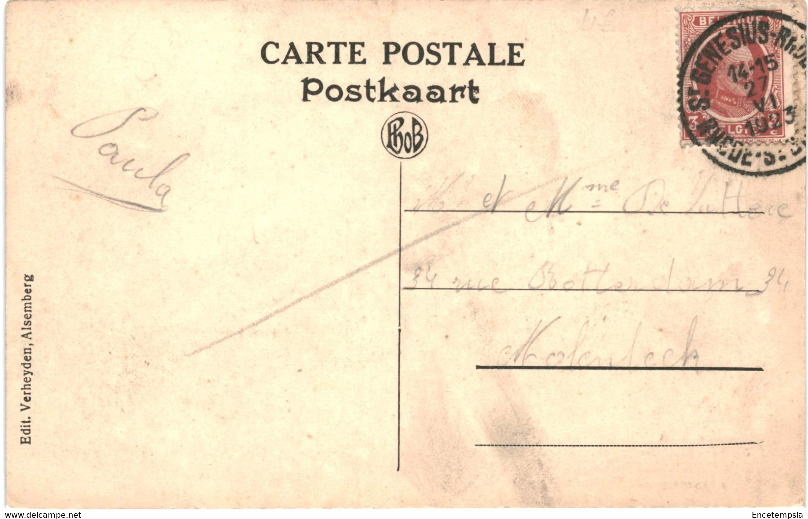 CPA Carte Postale Belgique Alsemberg  L'église Côté Nord  VM46701 - Beersel