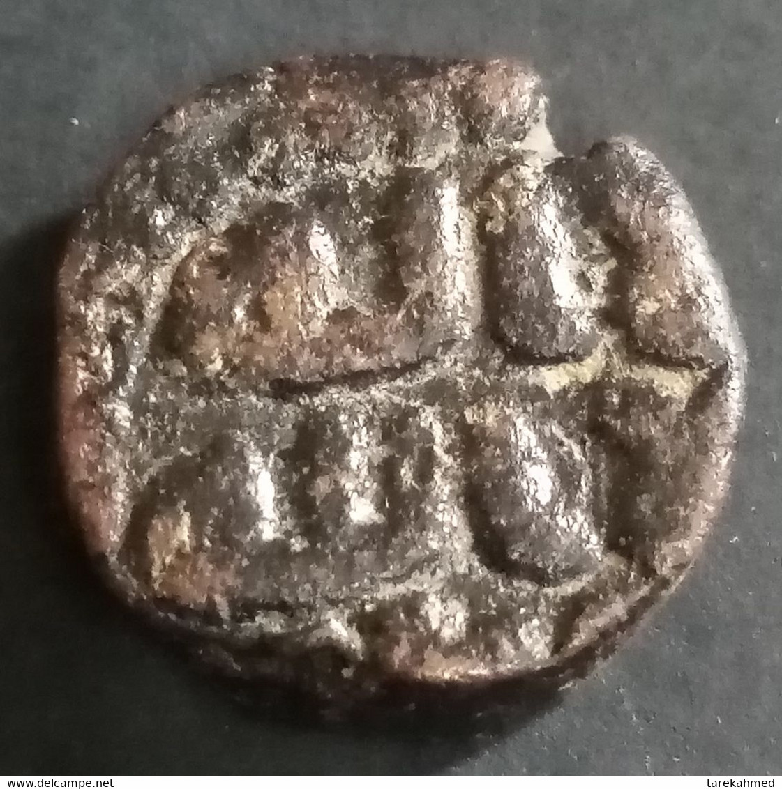 Egypt AH 65 , Ummayad AE Fils ..standard Legend ..rare. Fustat Mint. 5.2 Gm. AD 68 , Gomaa5 - Islamic