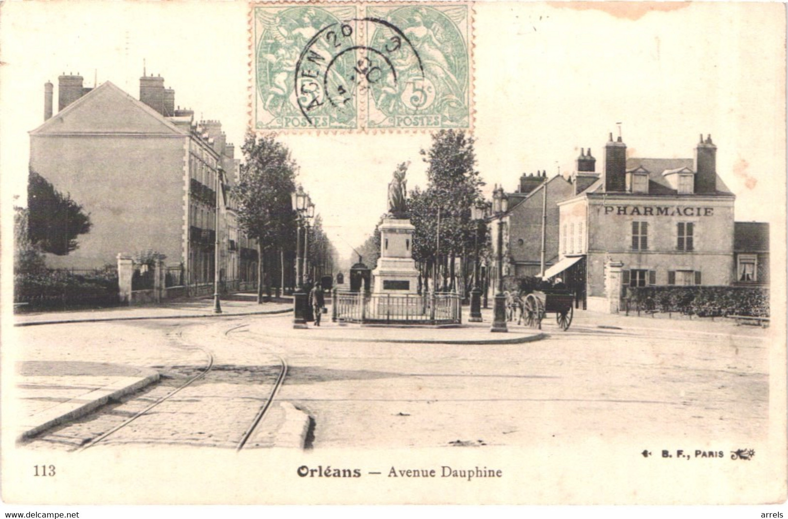 FR45 ORLEANS - BF 113 - Avenue Dauphine - Attelage Pharmacie - Animée - Belle - Orleans