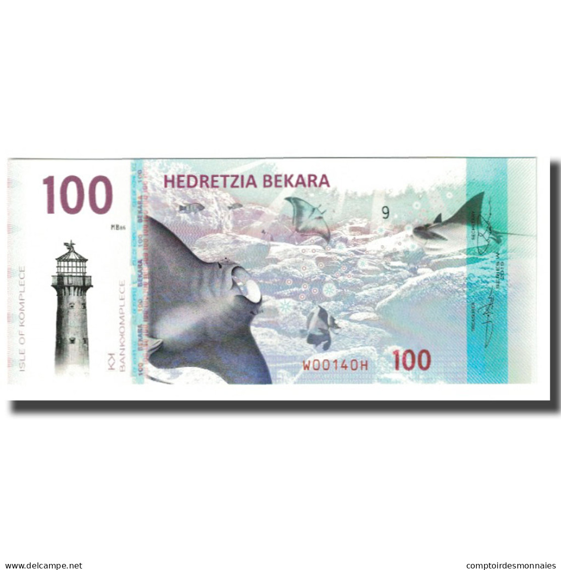 Billet, États-Unis, Billet Touristique, 2019, ISLE OF KOMPLECE 100 BEKARA, NEUF - A Identifier