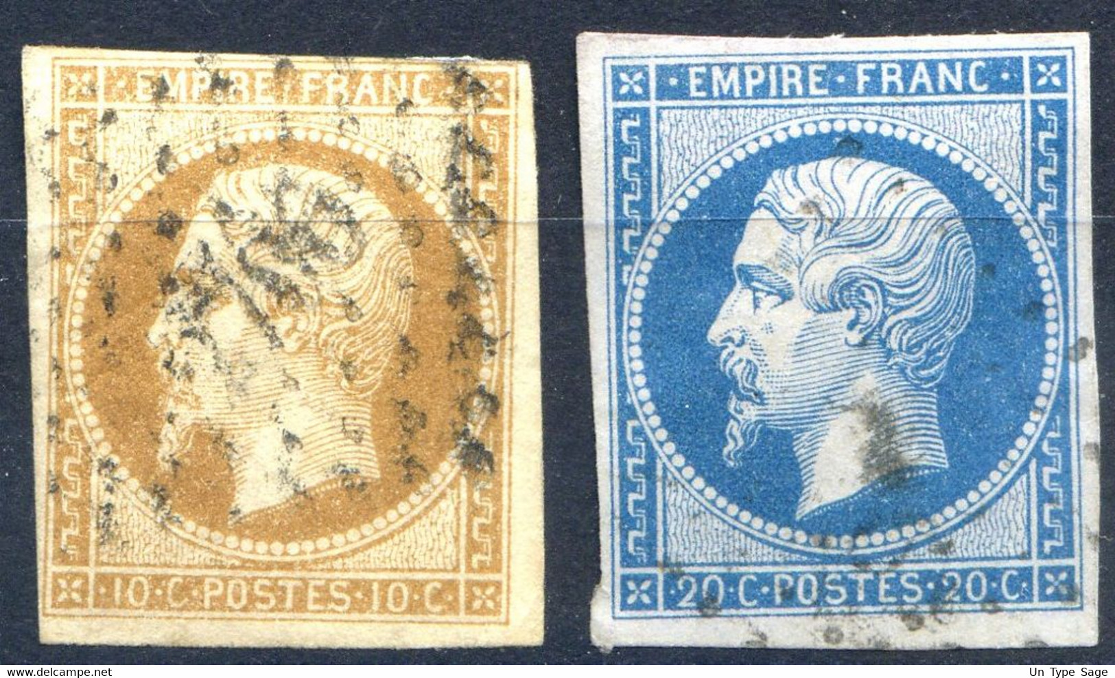 France N°13A Et 14B - Oblitérés - (F2032) - 1853-1860 Napoléon III