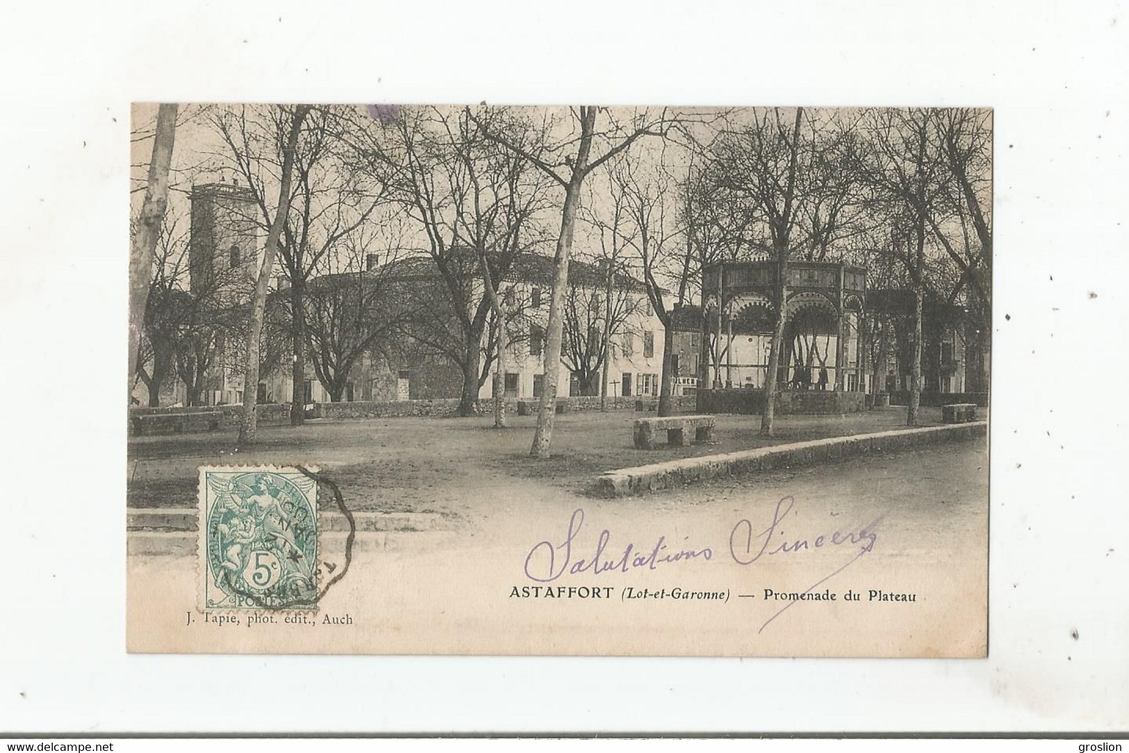 ASTAFFORT (LOT ET GARONNE) PROMENADE DU CHATEAU 1905 - Astaffort