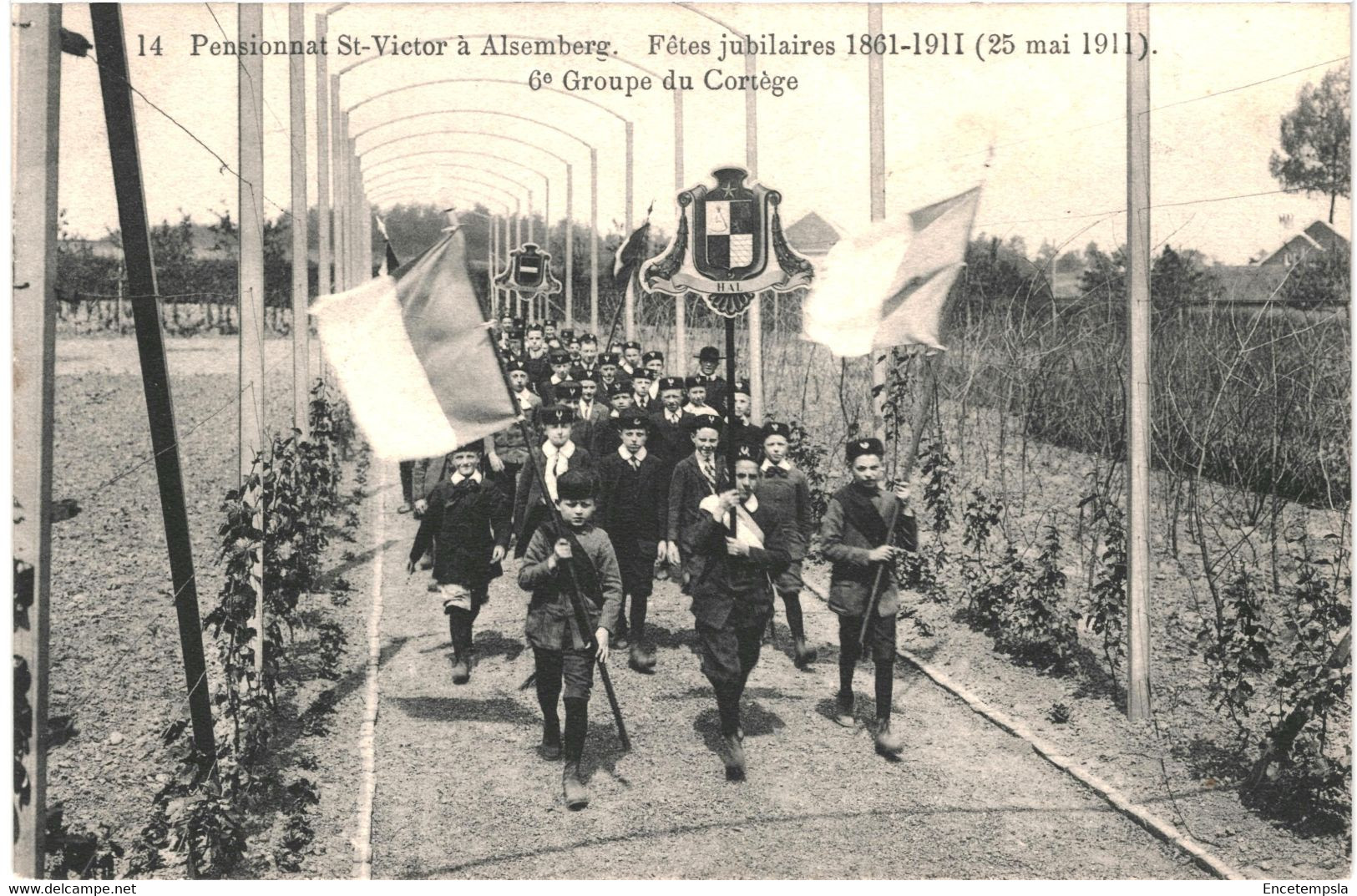 CPA Carte Postale Belgique Alsemberg  Saint Victor Pensionnat Fête Jubilaire 1911 VM46708ok - Beersel