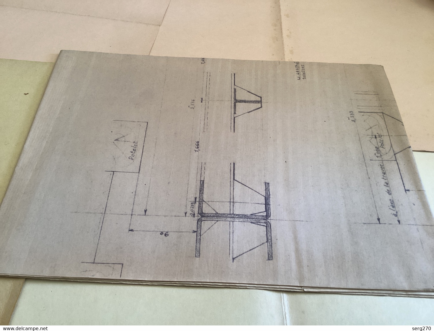 Plan Dessin Port Autonome Du Havre Zone De Transit Et Magasinage Construction D Un Hangar  Pour Le Trafic Containérise - Travaux Publics