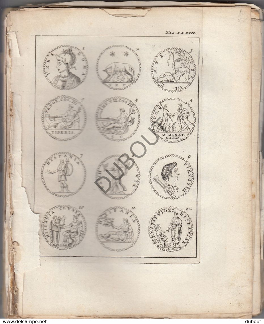 Numismatiek - Romeinse Munten, Auteur: Joachim Oudaan - Gedrukt Leiden, 1723, Hendrik Van Damme  (S200) - Antique